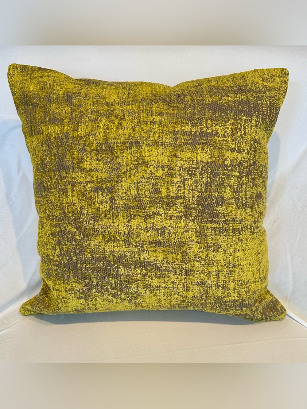 Designer Chartreuse Yellow Textured Throw Pillow - Home Accents 20”x20”